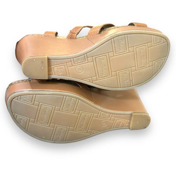 Sam Edelman Nelson Platform Leather Wedges Size 10 Tan Brown Camel - Picture 7 of 7